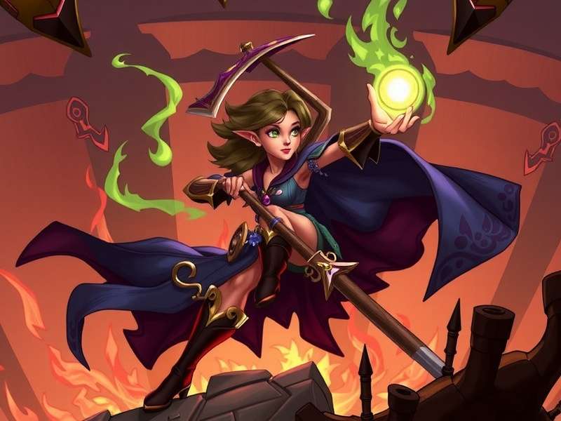 Fennel Warlock Using Chrono Blast Ability Time Warp Spell in Action